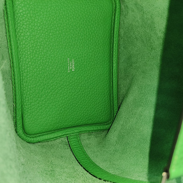 Authenticated pre-owned Picotin Lock 18 Clemence Green - Bucket Bag at Looply