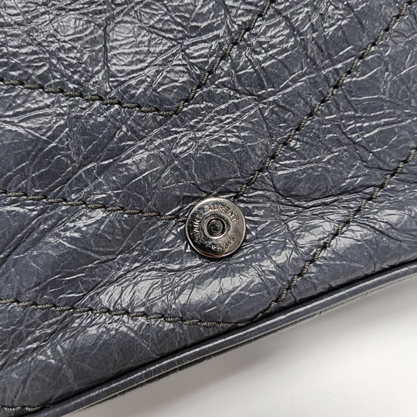 NIKI Mini Chevron Calfskin Gray