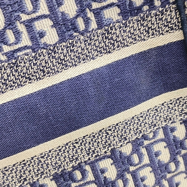 Book Tote Large Oblique Canvas Blue