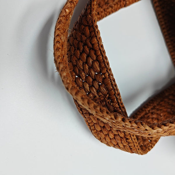 Font Tote Small Straw Brown