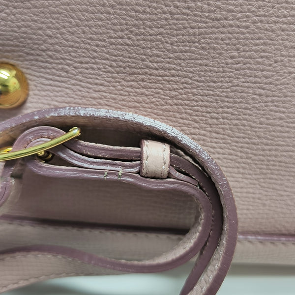 The Banner Medium Calfskin Pink