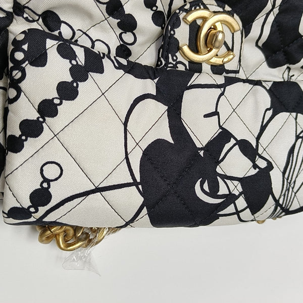 Fabric Shoulder Bag Mini White