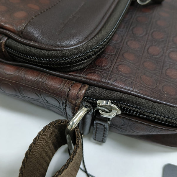Calfskin Shoulder Bag Brown