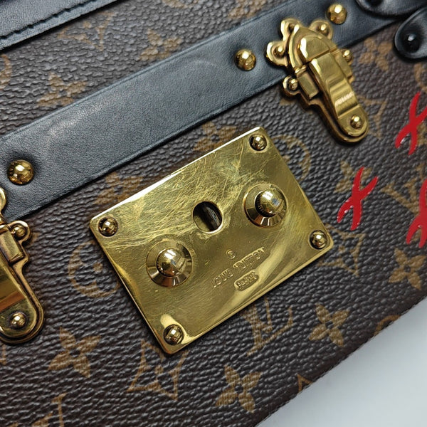 PETITE MALLE Monogram Coated Canvas Brown