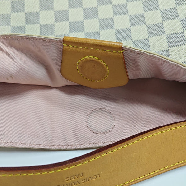 GRACEFUL PM Damier Azur Coated Canvas White