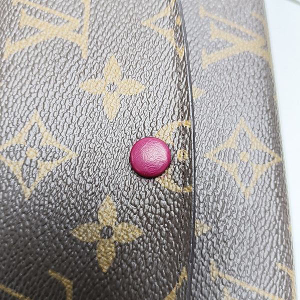 EMILIE Monogram Coated Canvas Brown Wallet