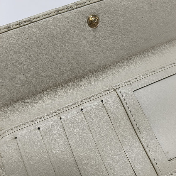 Monogram Leather Wallet Beige