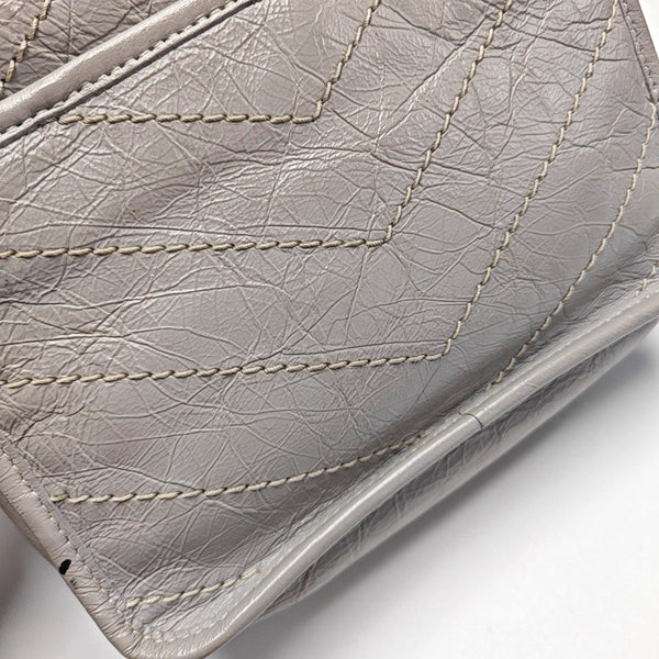 Authenticated pre-owned NIKI Mini Chevron, Quilted Calfskin Gray - Shoulder Bag at Looply