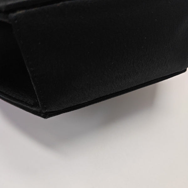 Silk Satin Shoulder Bag Black