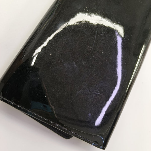 LOUISE Patent Leather Black Wallet