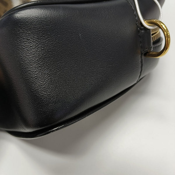 Coated Canvas Shoulder Bag Mini Brown