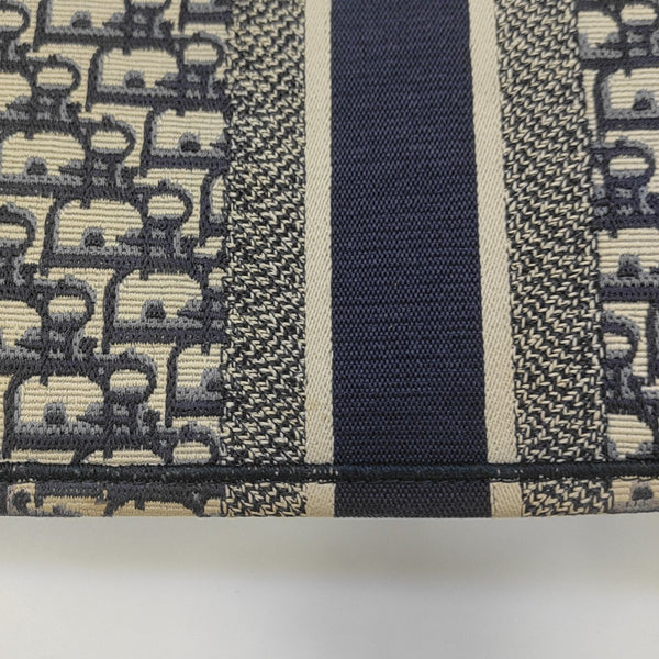 Book Tote Large Oblique Canvas Blue
