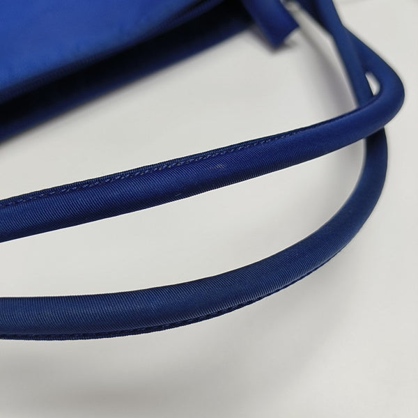 Nylon Top Handle Bag Blue