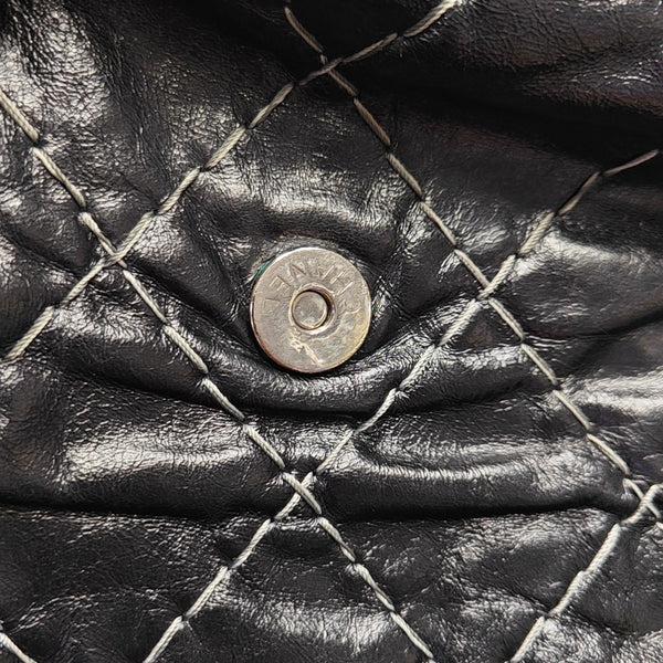 Quilted Calfskin Shoulder Bag Black