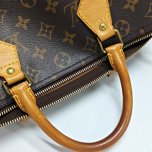 SPEEDY 30 Monogram Coated Canvas Brown
