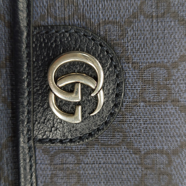 Ophidia Medium Monogram Coated Canvas Blue