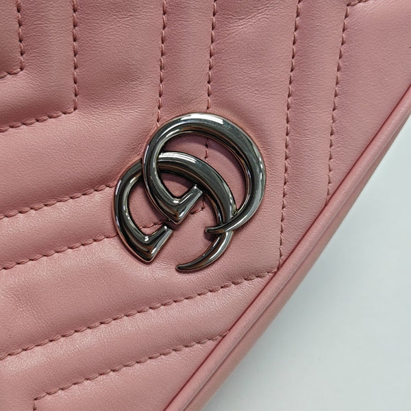 GG Marmont Mini Quilted Calfskin Pink