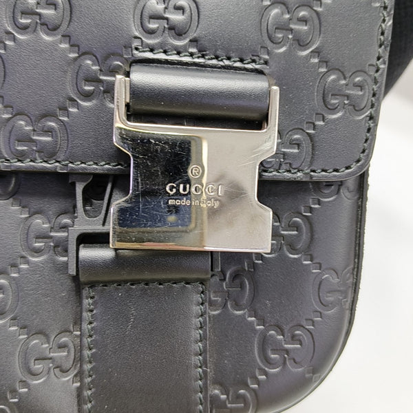 Ligne Shima Monogram Calfskin Black