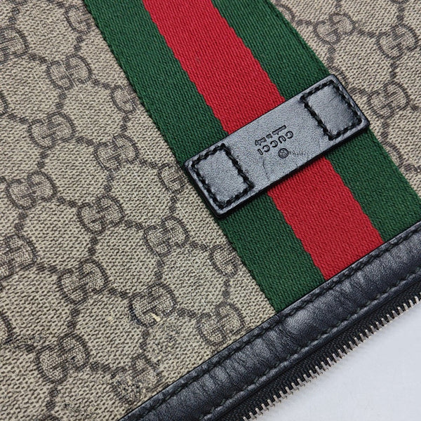 GG Supreme Monogram Coated Canvas Black