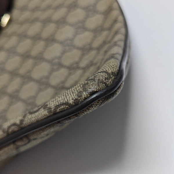 Monogram Coated Canvas Shoulder Bag Black