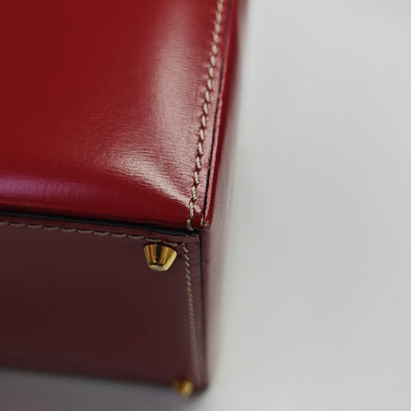 Calfskin Top Handle Bag Red