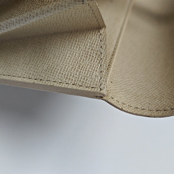 PORTE MONNAIE Damier Azur Coated Canvas White Wallet