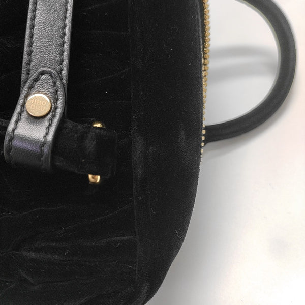 Arcadie Matelassé Small Velvet Black