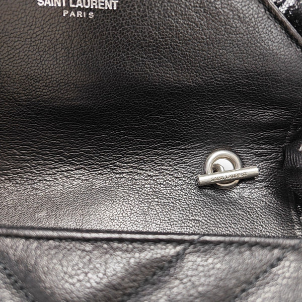 Quilted Calfskin Shoulder Bag Black