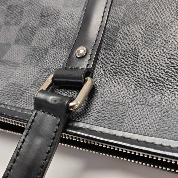 TADAO PM Damier Graphite Coated Canvas Gray