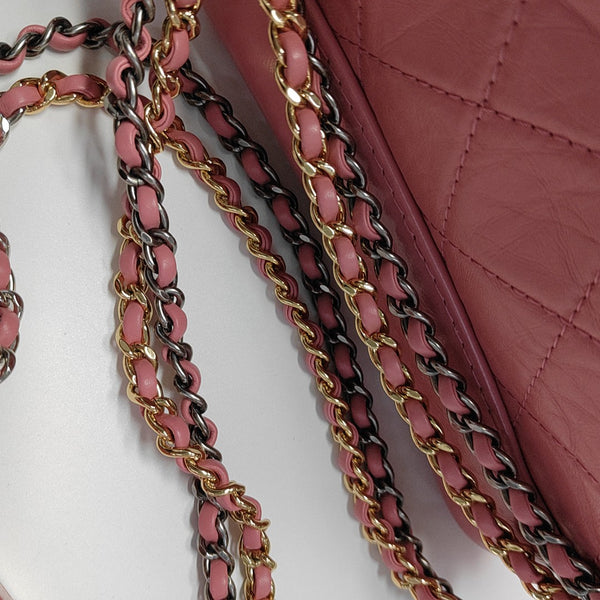 GABRIELLE Small Quilted Calfskin Red