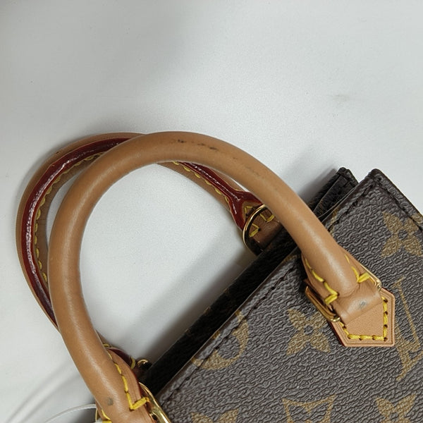 SAC PLAT Mini Monogram Coated Canvas Brown