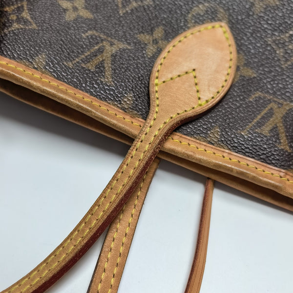NEVERFULL MM Monogram Coated Canvas Brown