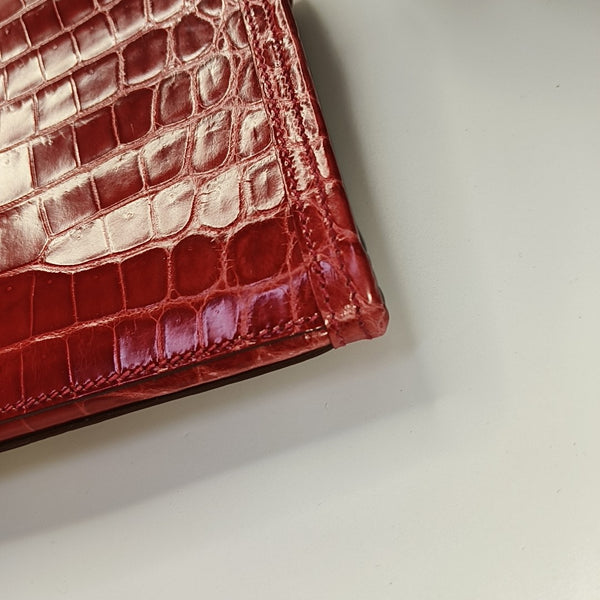 Jige 29 Shiny Porosus Crocodile Red