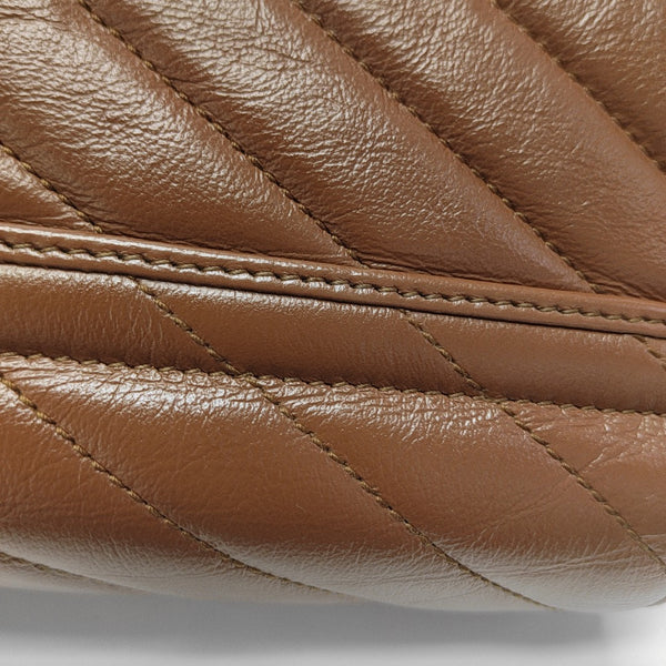 GG Marmont Mini Quilted Calfskin Brown