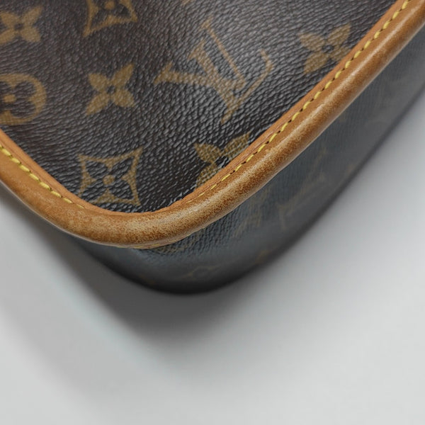 SOLOGNE PM Monogram Coated Canvas Brown