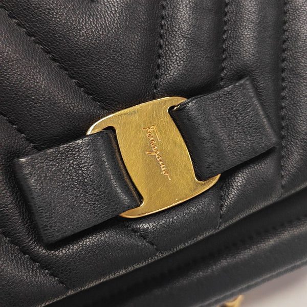 Ginny Quilted Lambskin Black