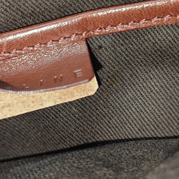 Quilted Corduroy Shoulder Bag Brown
