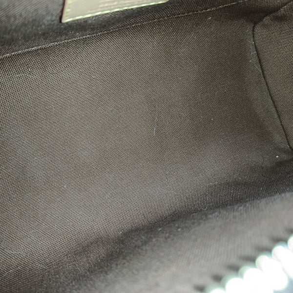 KEEPALL 25 Damier Ebene Coated Canvas Brown