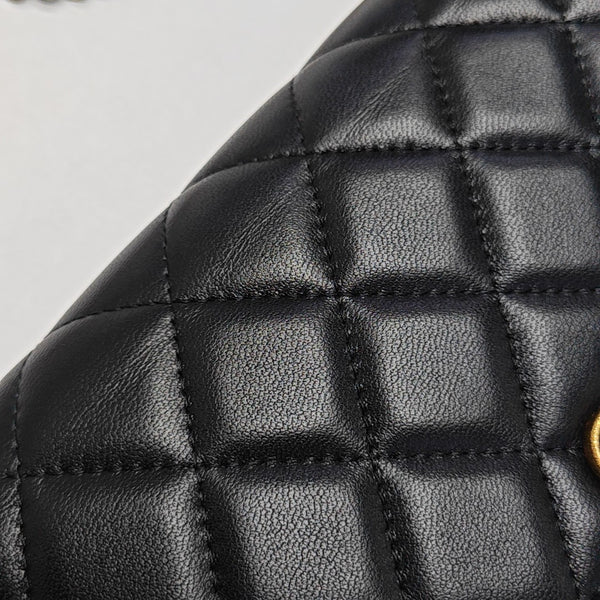 WOC Quilted Lambskin Black
