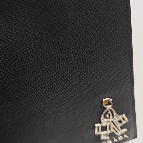 Saffiano Calfskin Clutch Black