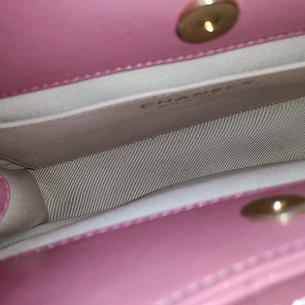 23C HOBO Quilted Calfskin Pink