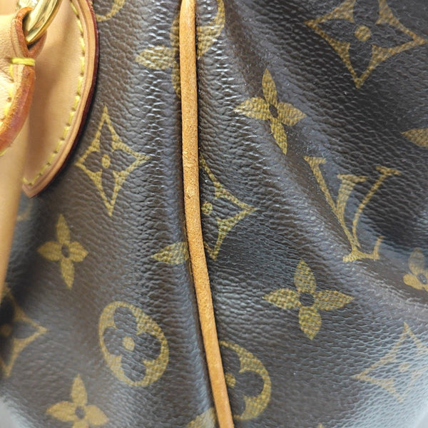 Monogram Coated Canvas Top Handle Bag Brown
