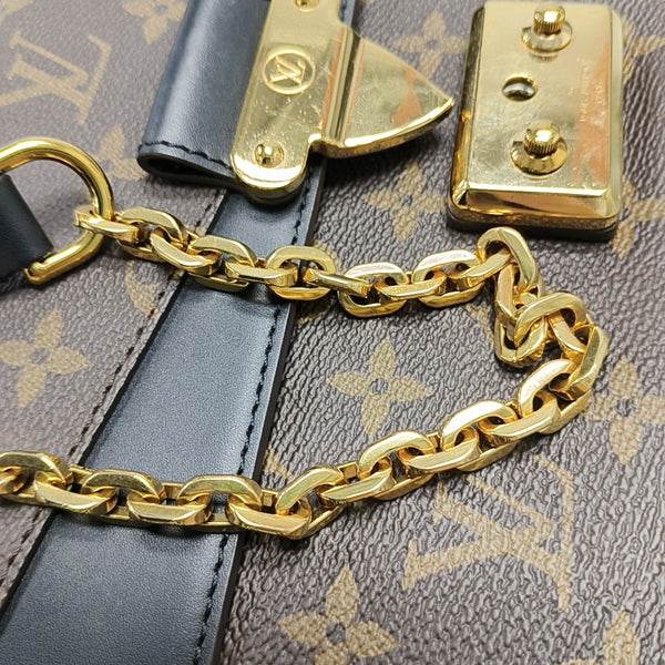MARCEAU Monogram Coated Canvas Brown