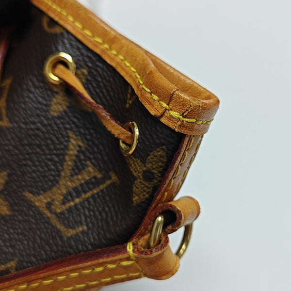 NÉONOÉ Nano Monogram Coated Canvas Brown
