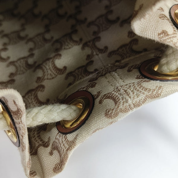 Fabric Bucket Bag Brown