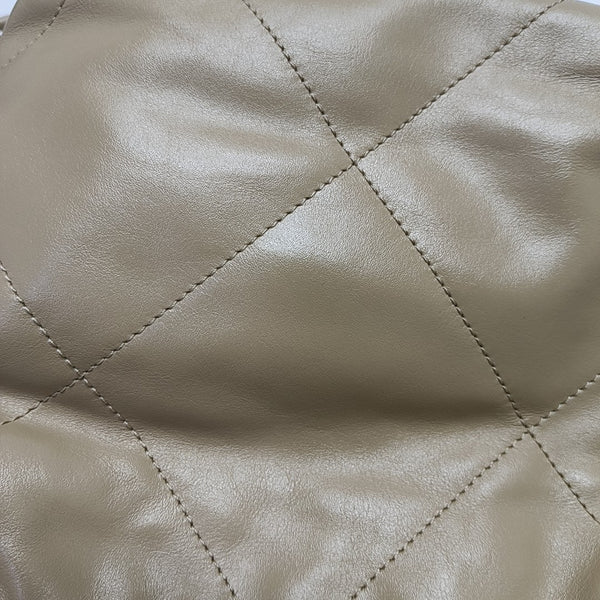 CHANEL 22 Mini Quilted Calfskin Beige