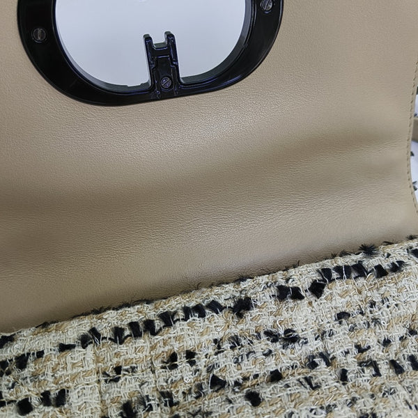 Dior Caro Small Cannage Wool White