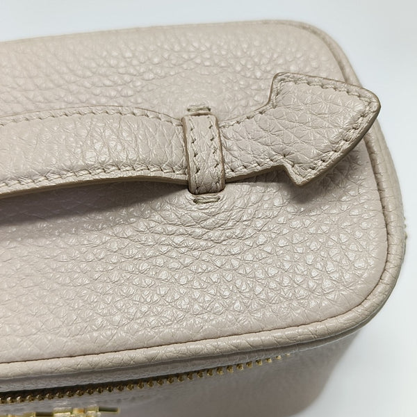 Saffiano Calfskin Shoulder Bag Mini Pink