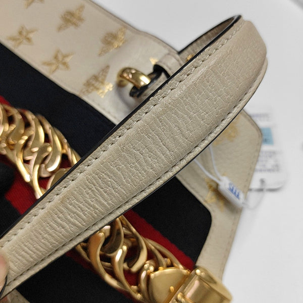 Authenticated pre-owned Sylvie Mini Calfskin White - Shoulder Bag at Looply