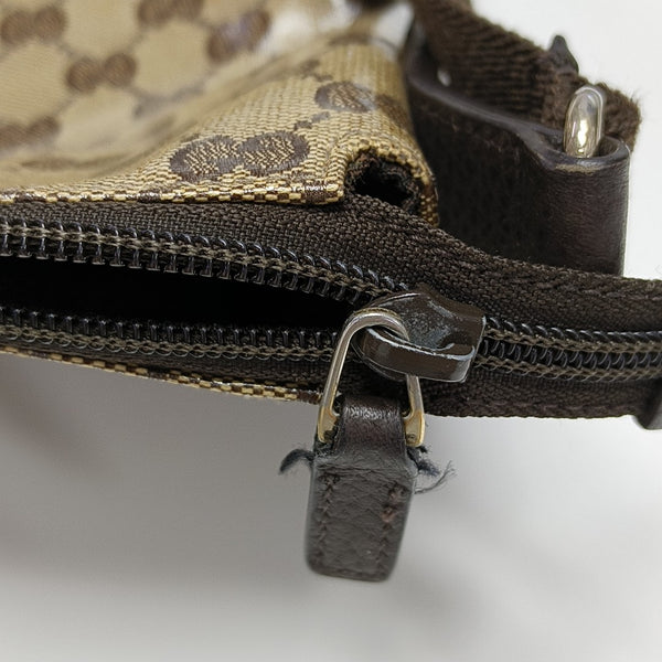 Monogram Coated Canvas Crossbody Bag Brown